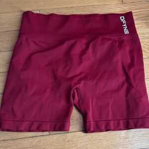 DFYNE Women's Red Bike Shorts